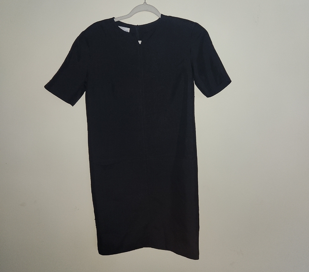 Barry Bricken Elegant Black Midi Dress